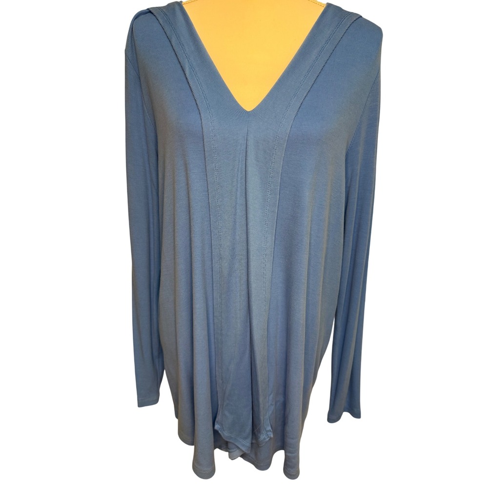 Belle by Kim Gravel Blue‎ Long Sleeve Shirt, Women's XL
